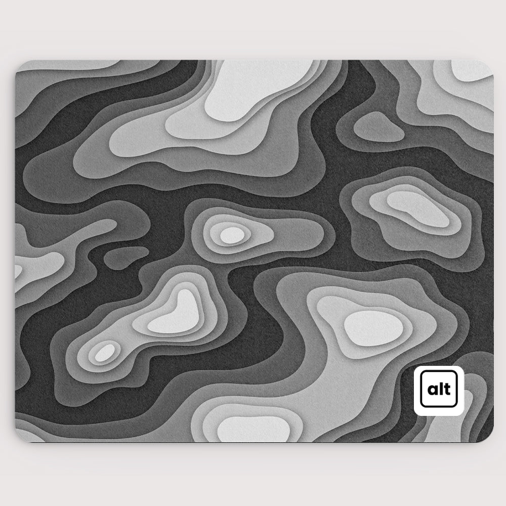 Black and White Regions Mousepad - Cinch Gaming