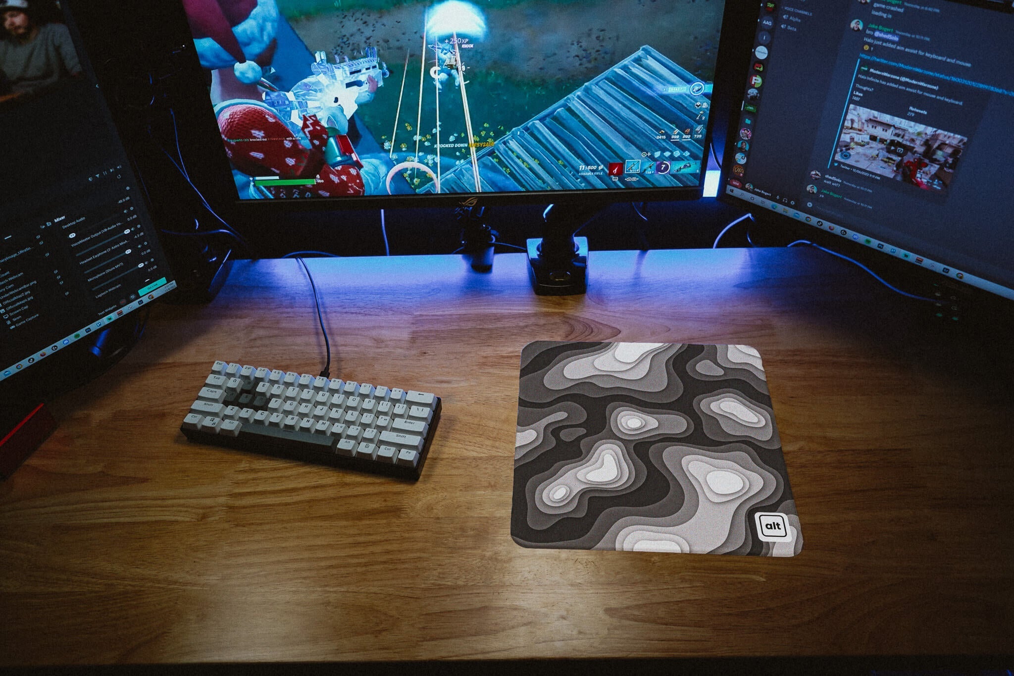 Black and White Regions Mousepad - Cinch Gaming
