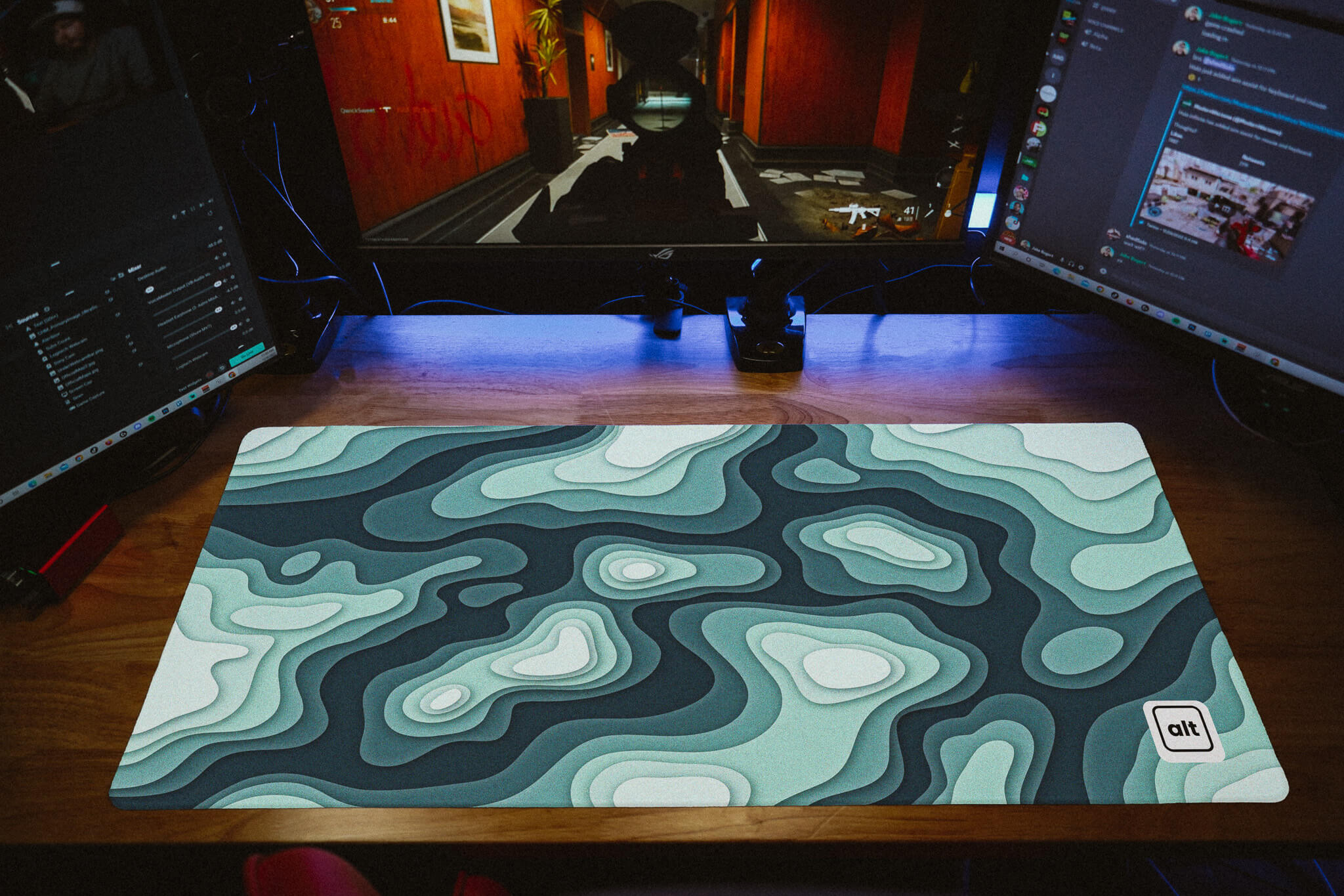 Blue Green Regions Mousepad - Cinch Gaming